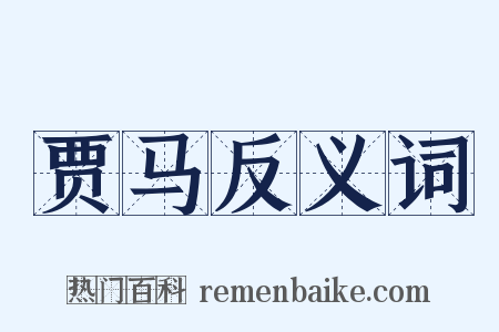 贾马反义词是什么意思的图片